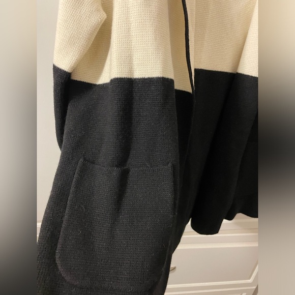 NWT Talbot's Colorblock Open Sweater Jacket Milano Stitch Wool Blend - Picture 6 of 7